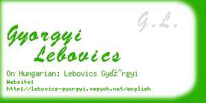 gyorgyi lebovics business card